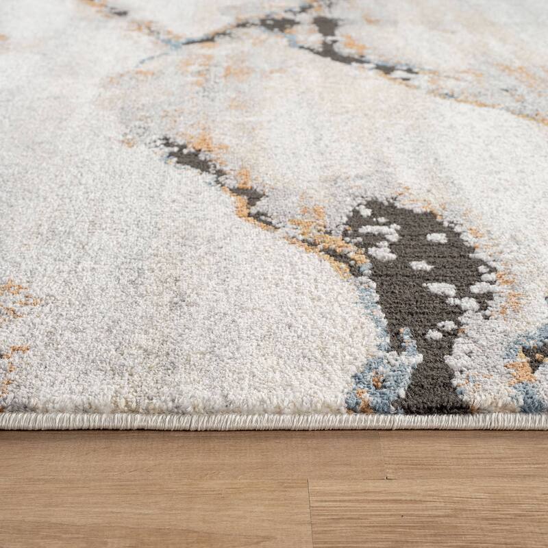 Transitional Horizon Area Rug for Living Room, Bedroom, or Entryway - Family Friendly and Easy to Maintain