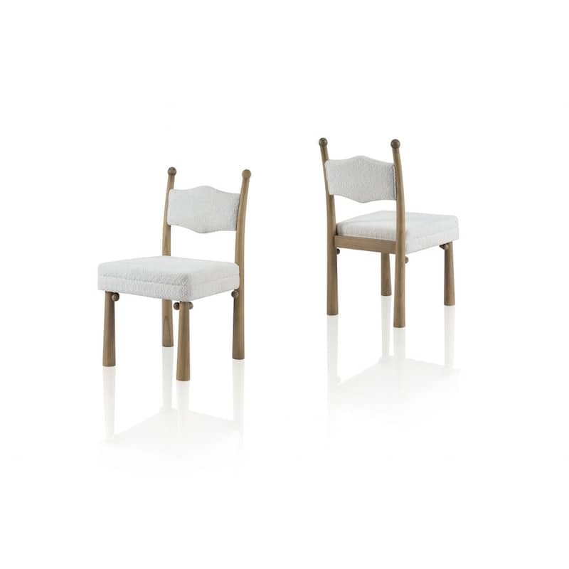 Bol Sant Dining Chair 2PC Set - Nature White