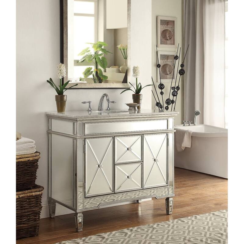Mirrored Adelia Bathroom Sink Vanity