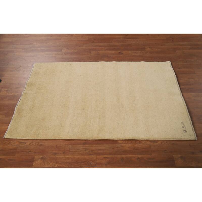 Modern Gabbeh Oriental Accent Rug Handmade Wool Carpet - 3'1" x 5'4"