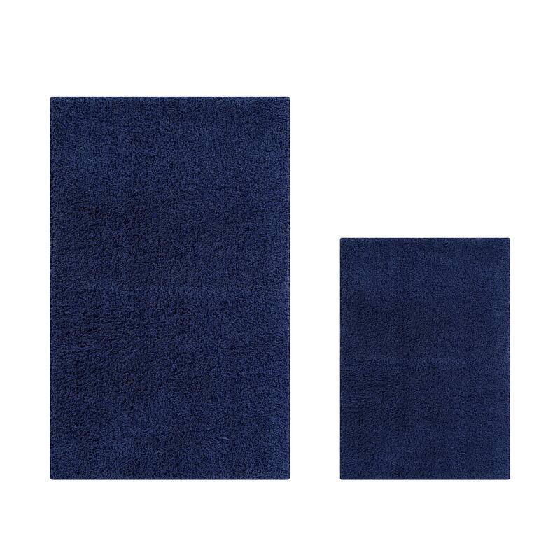 Better Trends Bath Rug Set 100% Micro Polyester Tufted Anti-Skid Latex Backing Bathroom Rugs for Shower, Sink Mats Micro Plush