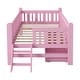 preview thumbnail 10 of 22, Twin Size Platform Bed with 2 Storage Drawers and Guardrail, Montessori Kids Wood Bed, No Box Spring Required
