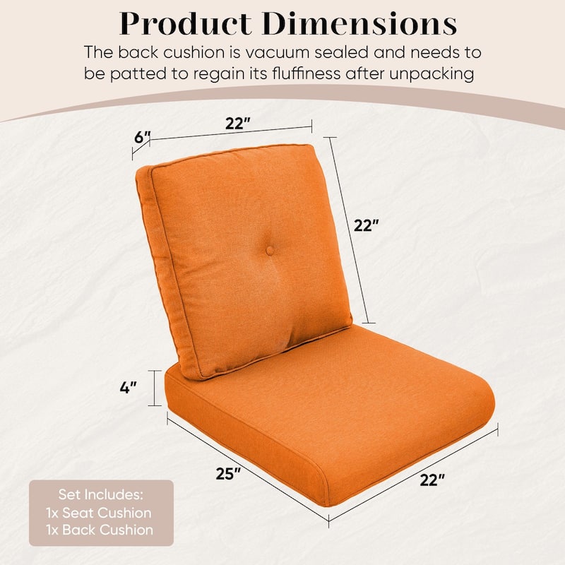 Outdoor Deep Seat Cushion 22 x 25 inch