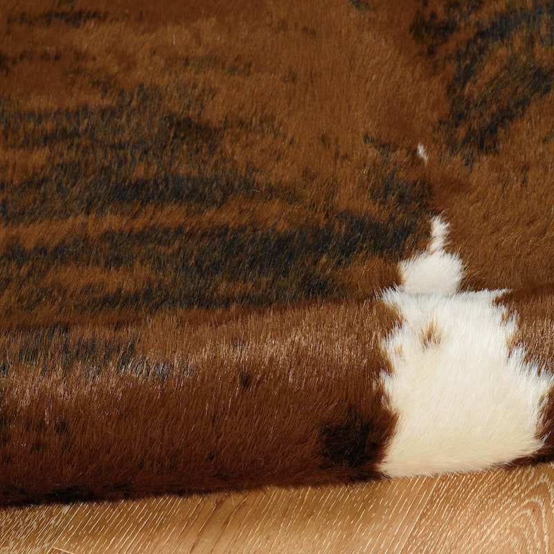 Faux Cowhide Area Rug - 5' x 6'6"