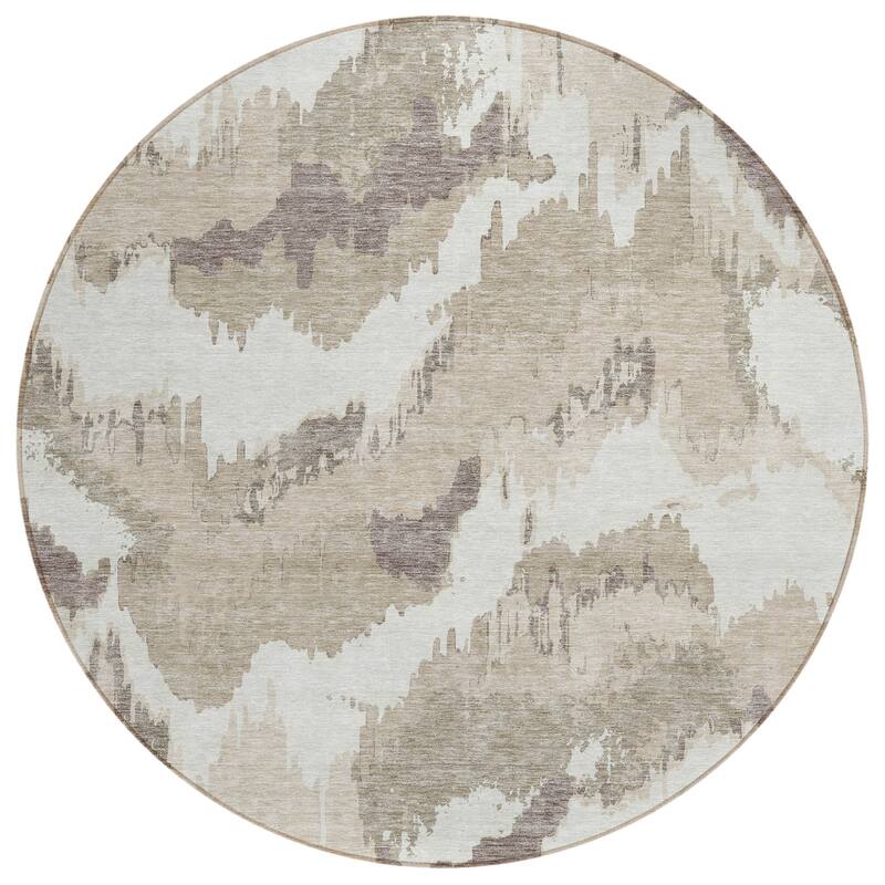 HomeRoots Abstract Transitional Rectangle Outdoor Rug