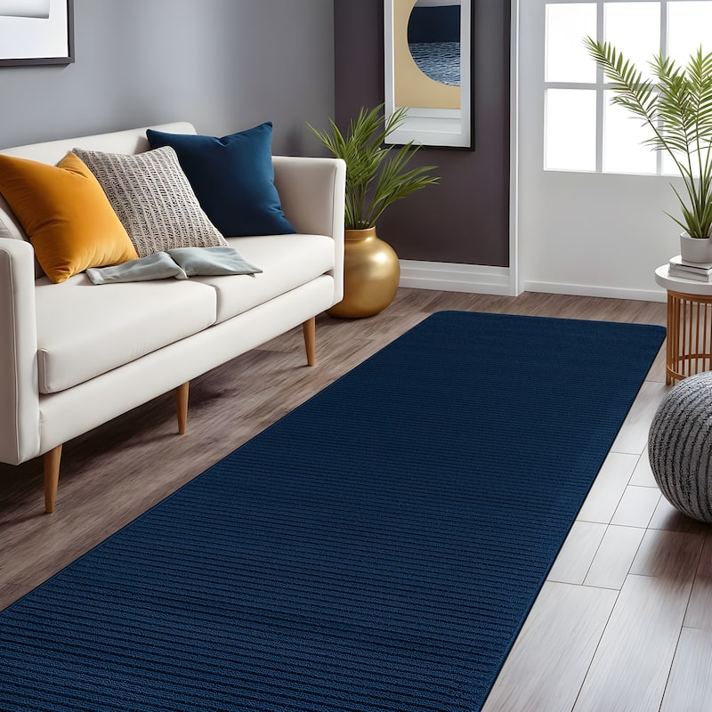 Beverly Rug Solid Color Non-Slip Rubber Back Washable Indoor Area Rug