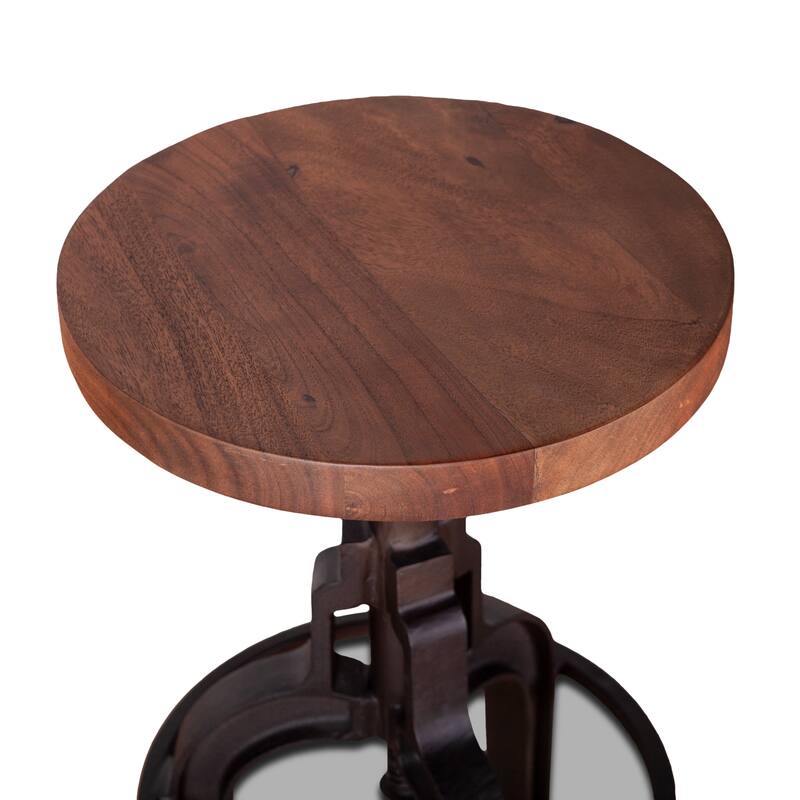 Blayne Rustic Farmhouse Adjustable Height Stool