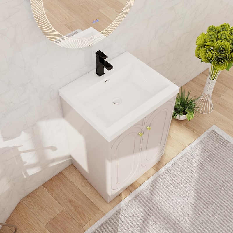 Beingnext 24"/30"/36" Bathroom Vanity with Sink, Freestanding Bathroom Vanity with Soft Close Door and Adjustable Shelf