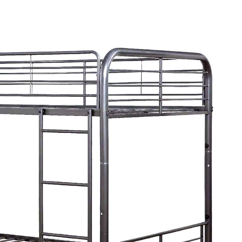 Metal Full/Full Bunk Bed, Gunmetal Gray
