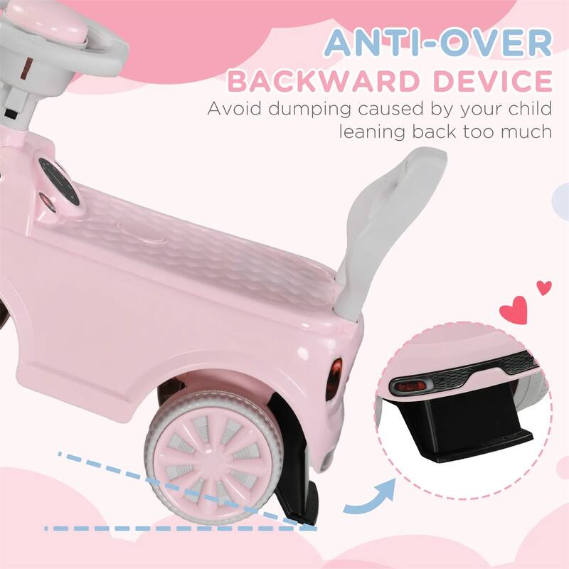 Toddler Ride On Toy with Horn and Steering Wheel for Kids 18 to 36 Months - 20.9" L x 9.8" W x 13.8" H
