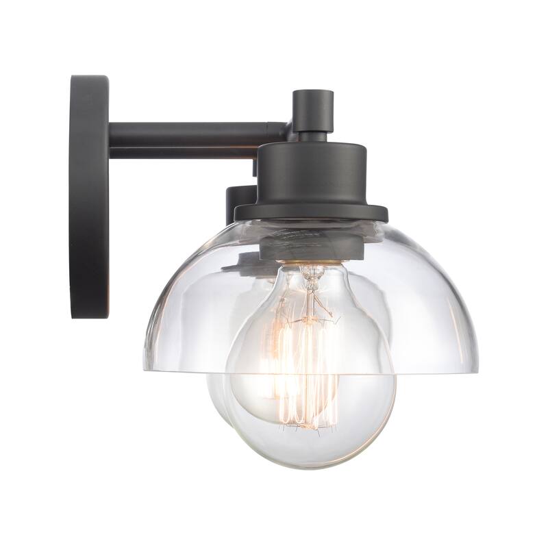 Elk Home Julian Brushed Gold With Glass Shade 2 Light Vanity Light