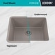 preview thumbnail 7 of 5, 23 Inch Lexicon Platinum Quartz Composite Drop-in Undermount Single Bowl Galaxy Concrete Kitchen Sink LP-2318-C-SO