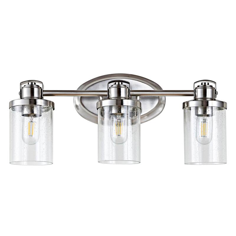 SAFAVIEH Lighting Helly Wall Sconce - 21.8"x6.8"x10.3" - Nickel/Clear - 22Wx7Dx10H