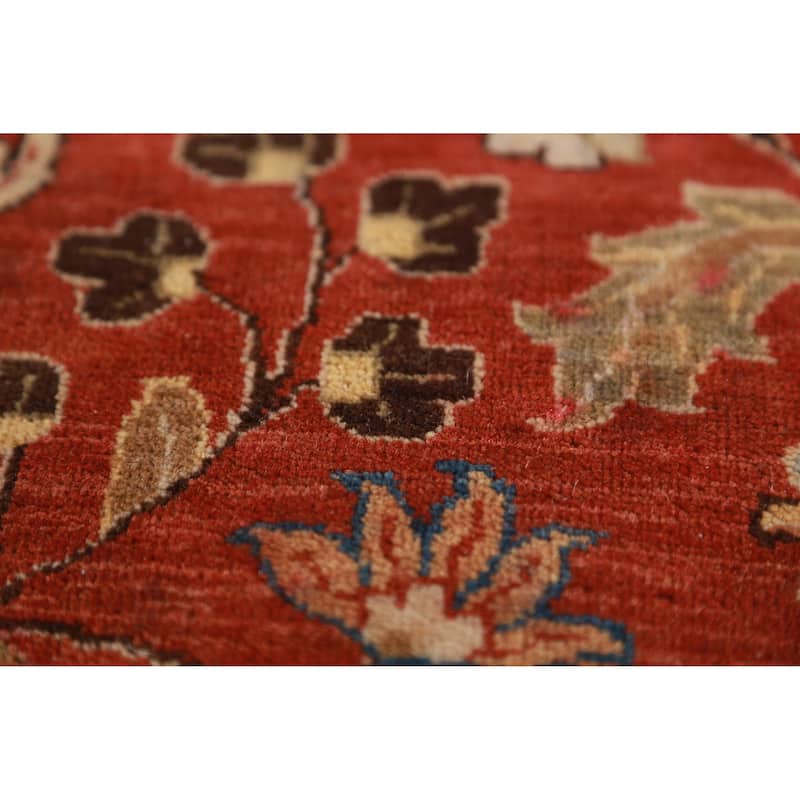 Floral Medallion Kashan Oriental Area Rug Hand-Knotted Wool Carpet - 9'0"x 11'10"
