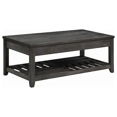 Cliffview Rectangular Wood Lift Top Coffee Table Grey
