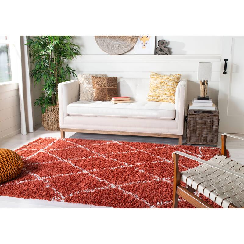 SAFAVIEH Pro Luxe Shag Yuna Moroccan Tassel 2.4-inch Thick