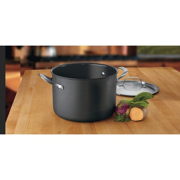 Shop Cuisinart Gg66 22 Greengourmet Hard Anodized Nonstick 6 Quart Stock Pot With Cover Overstock 22485851