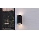 preview thumbnail 7 of 5, Saxton Integrated LED Matte Black Outdoor Wall Lantern
