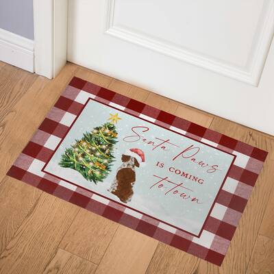 SANTA PAWS Indoor Floor Mat By Kavka Designs