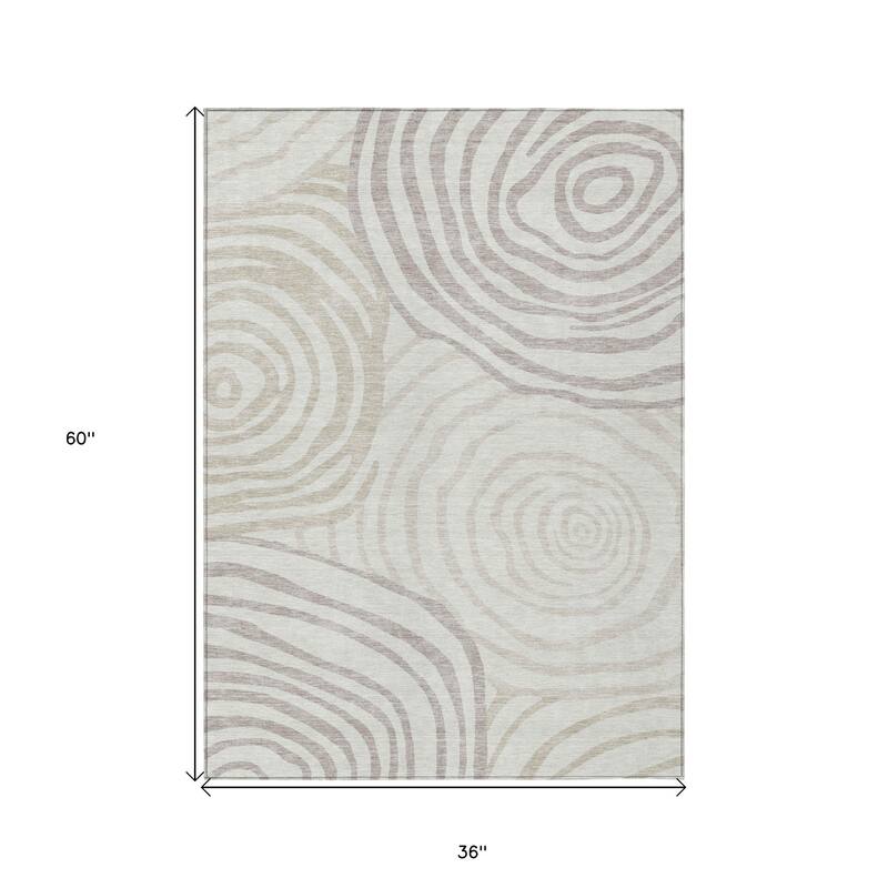 HomeRoots Abstract Transitional Rectangle Outdoor Rug