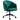 HOMCOM Retro Upholstered Height-Adjustable Swivel Mid-Back Chair with Steel Base and Wheels, Emerald Green