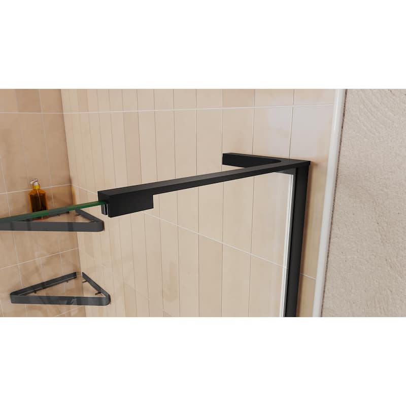 DreamLine Prism Plus 34 in. x 34 in. x 72 in. Frameless Hinged Shower Enclosure - 34" x 34" - 34" x 34"