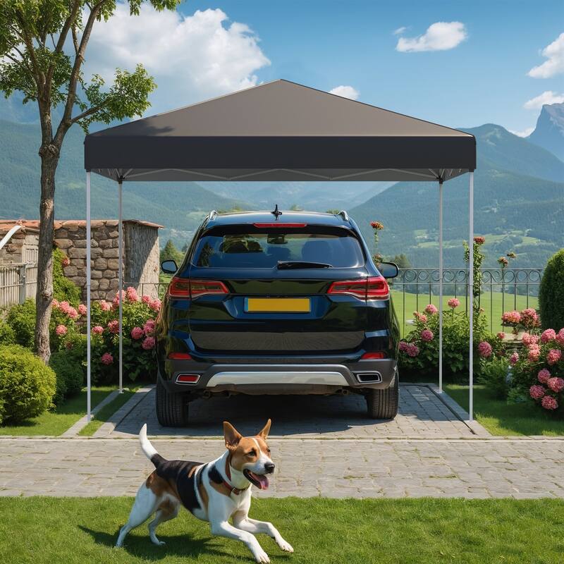 Pop Up Canopy Tent – Outdoor Shade Gazebo with Storage Bag & Sandbags,Easy Setup Canopy for Patio, Camping, Beach