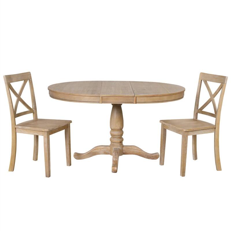 Modern Dining Table Set for 4,Round Table and 4 Kitchen Room Chairs,5 Piece Kitchen Table Set for Dining Room,Breakfast Nook