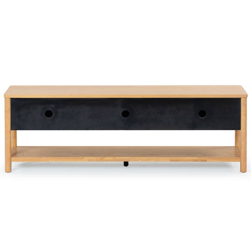 SAFAVIEH Couture Jaylessa Wood 3 Door TV Stand - 72"W x 18"D x 24"H