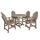preview thumbnail 1 of 3, Hamilton 5-Piece Outdoor Counter Height Dining Set - 48" Round Table Woodland Brown