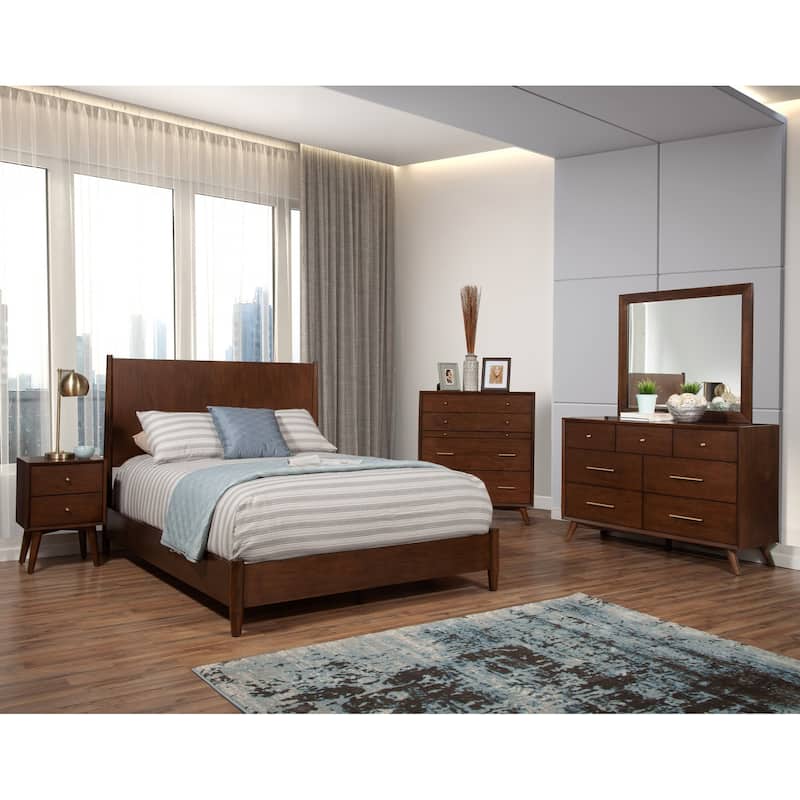 Century Modern Wood 2 Drawer Nightstand