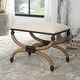 preview thumbnail 2 of 3, Uttermost Icaria Upholstered Small Bench - 24 W X 20 H X 16 D