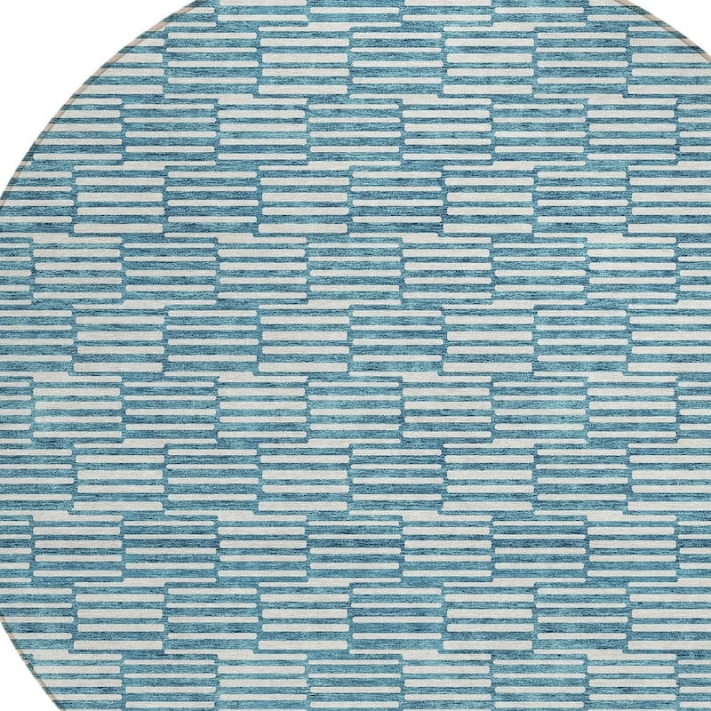 HomeRoots Geometric Transitional Rectangle Outdoor Rug