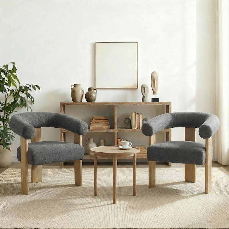 Accent Chair/Armchair Living Room Chair with Solid Wood Frame