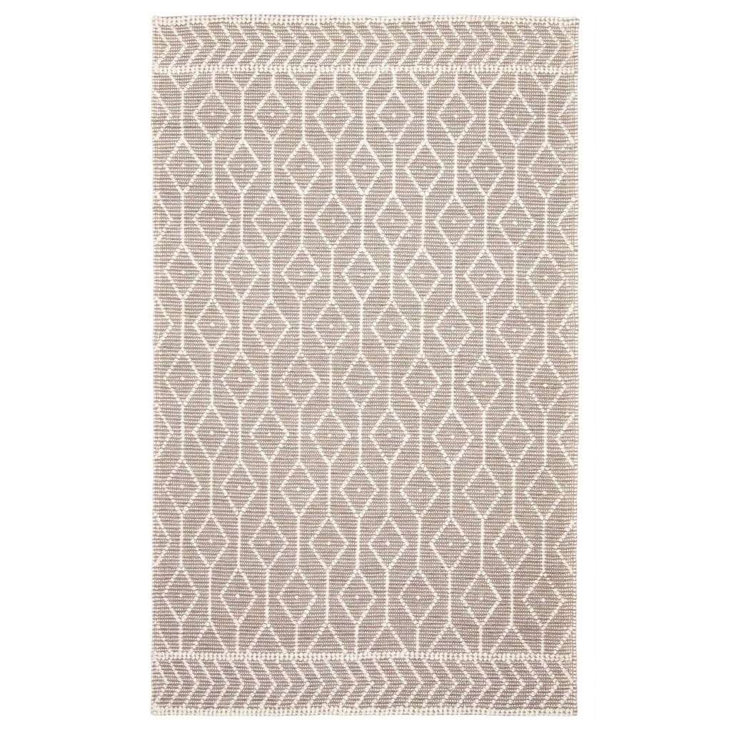 ECARPETGALLERY Braid weave Sienna Brown Wool Rug - 4'11 x 8'0