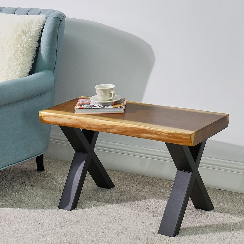 Natural Wood Rectangle Bench