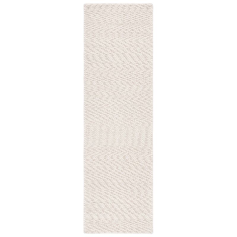 SAFAVIEH Handmade Natura Simonette Textured Wool Rug - 2'3" x 8' Runner - Ivory