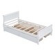 preview thumbnail 8 of 12, Twin Size Wooden Platform Bed with Built-in Storage Drawers and Streamlined Headboard
