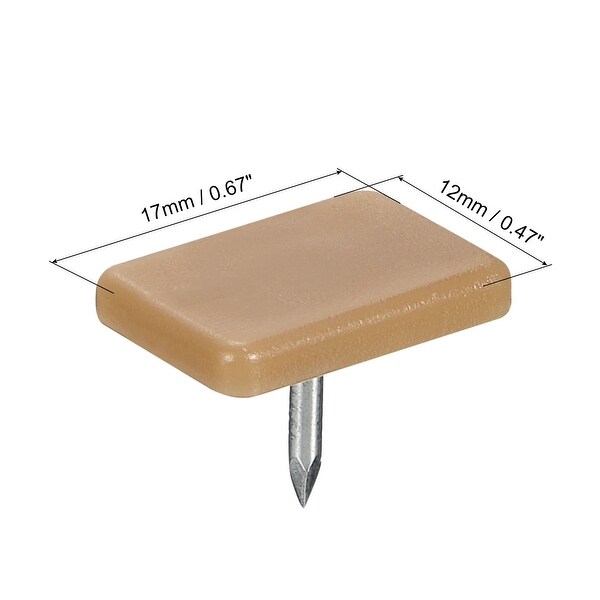 20 Piece Set Drawer Slides, Plastic, 31.7 x 12.7 mm, Brown, Tack