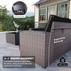 preview thumbnail 19 of 125, Kullavik 13 Pieces Outdoor Patio Furniture Set with Fire Pit Table w/ Wide Armrests