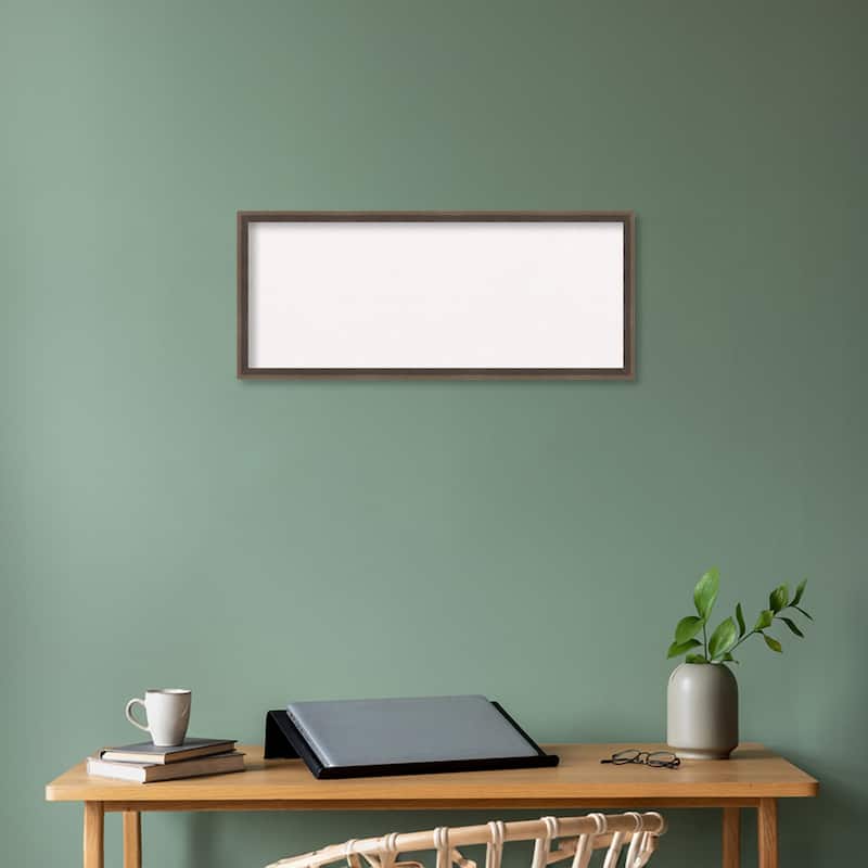 Hardwood Wedge Wood Framed White Corkboard Bulletin Board