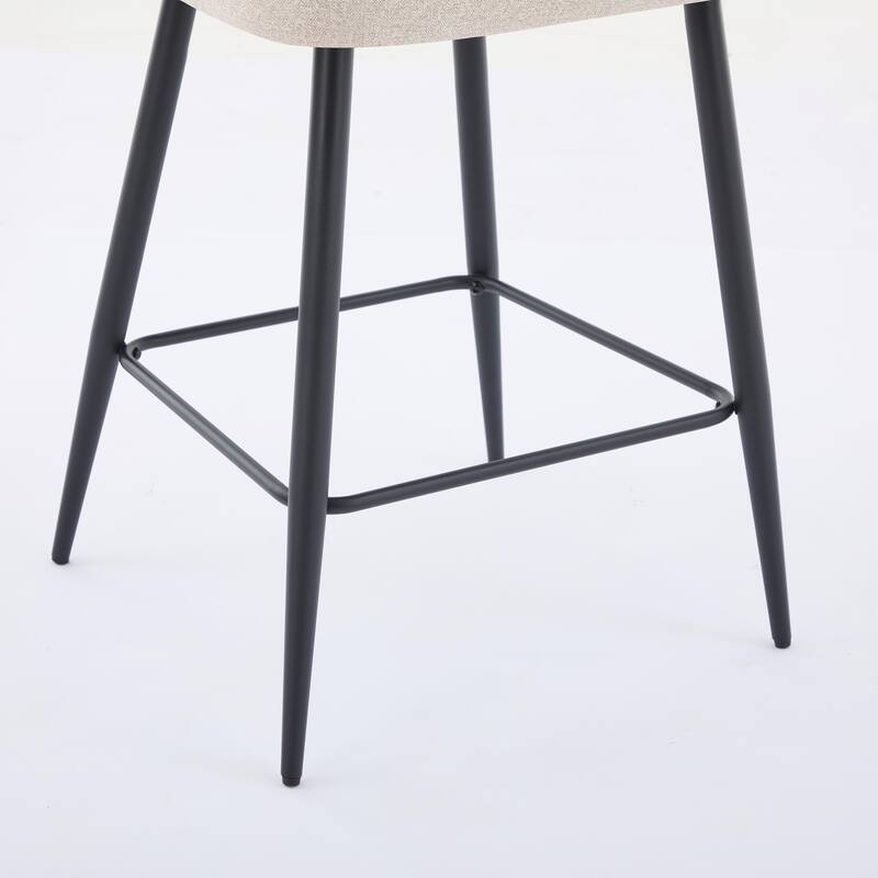 Modern Metal Frame Bar Stool Set of 2 with Sponge Seat 300lb Capacity 39.76