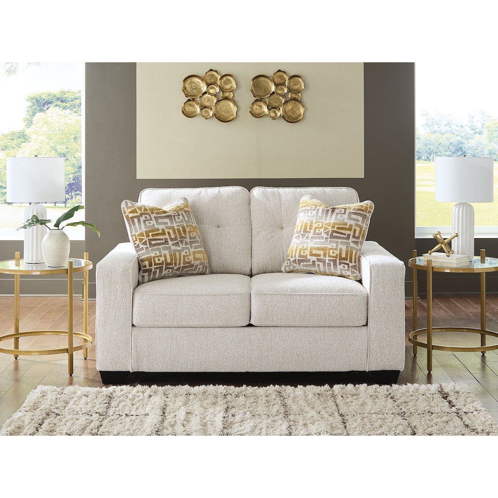 Signature Design by Ashley Fanciful Beige Loveseat - 63"W x 40"D x 38"H