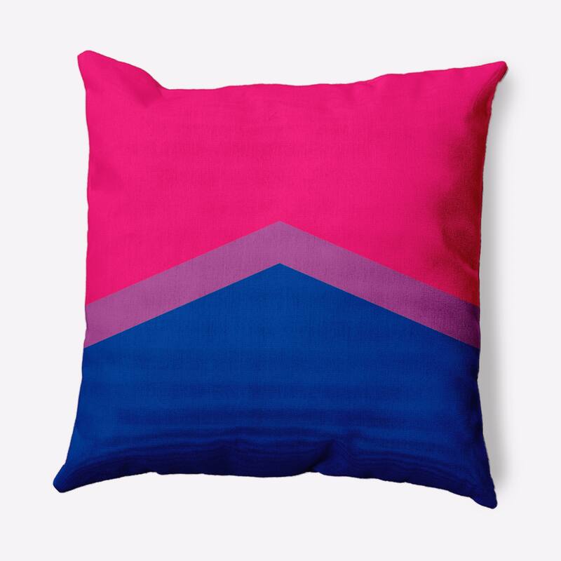 Pride Chevron Outdoor Throw Pillow - 20" x 20" - Bisexual Chevron