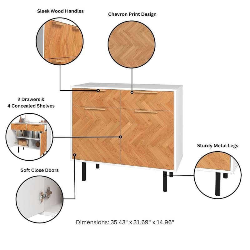 Manhattan Comfort Mid-Century Modern Liam Sideboard