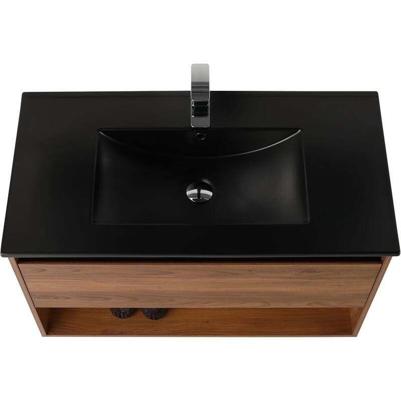 Blossom Bergen Wall Mounted Floating Bathroom Vanity with Sink