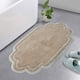 Home Weavers Allure Collection Absorbent Cotton, Machine Washable and Dry Bath Rugs - 21"x34" - Linen