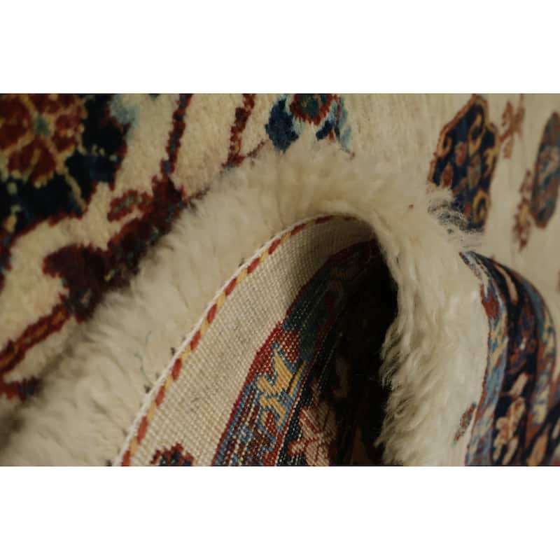 Hand Knotted Oriental 100% Wool Carpet Traditional Tribal Beige & Ivories Gabbeh (Qashqai) Area Rug - 6' 7'' X 4' 10''