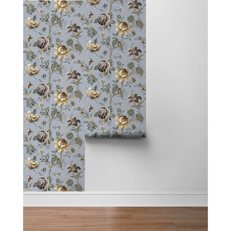NextWall Sanibel Floral Trail Peel and Stick Wallpaper
