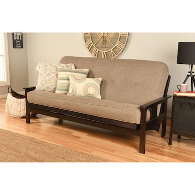 Somette Cotton and Foam Futon Mattress with Linen Cover Only (Frame Not Included)